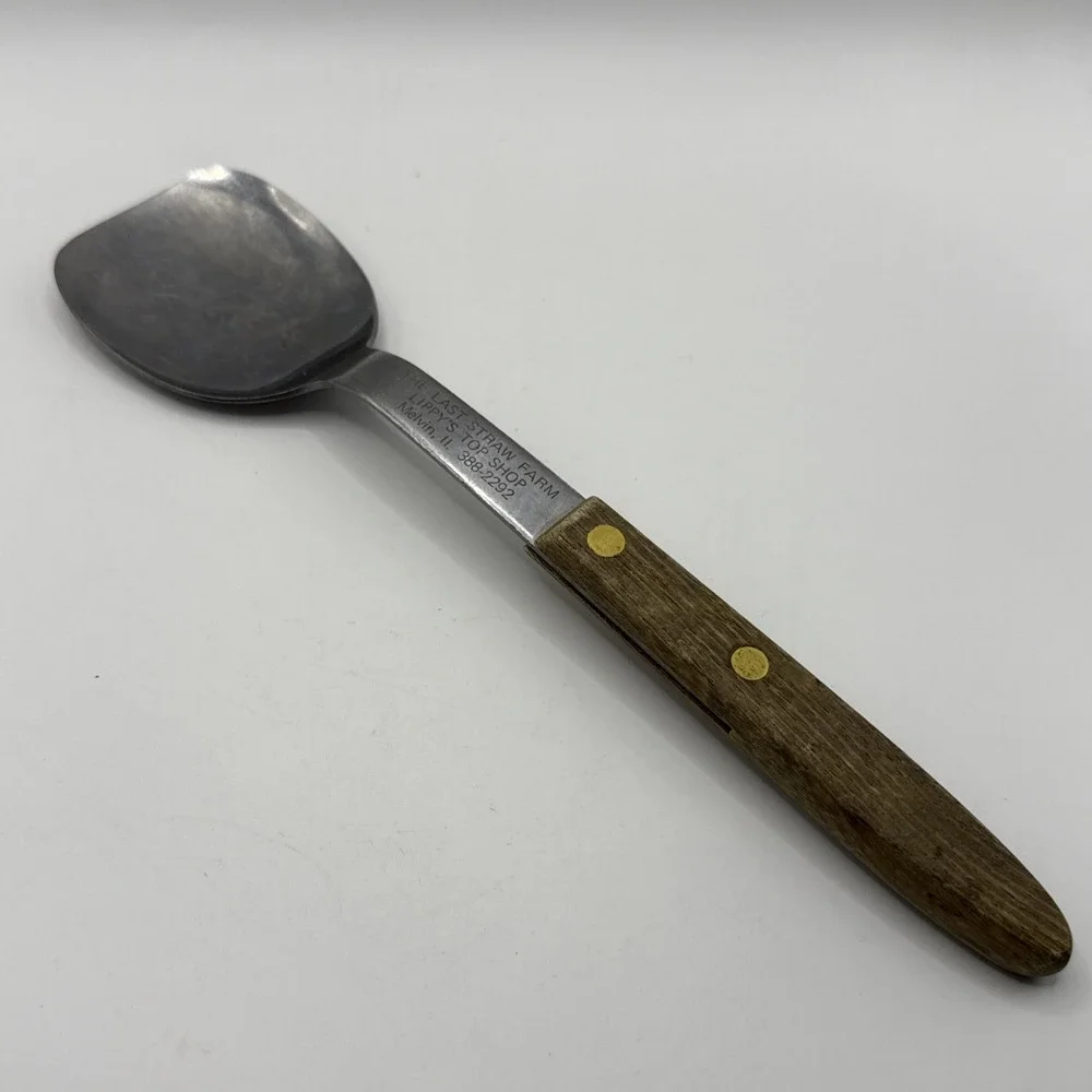 Vintage Warco Stainless Steel Ice Cream Spade Scoop Wood Handle 9 1/2